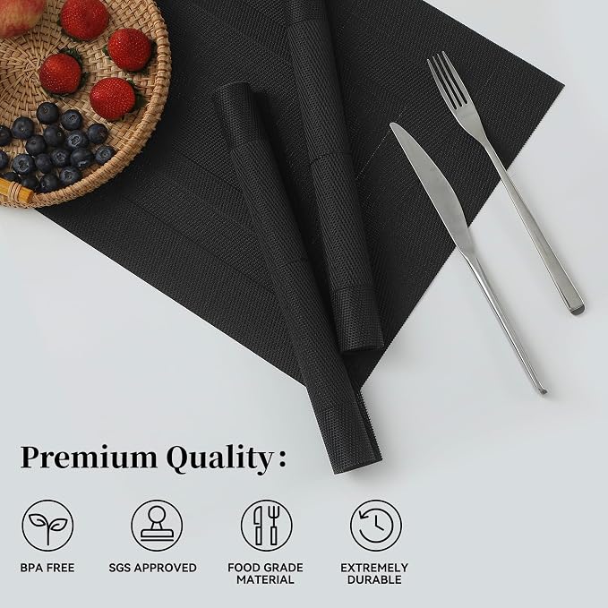 Leetaltree Black Frame Placemats Set of 24 - Image 3