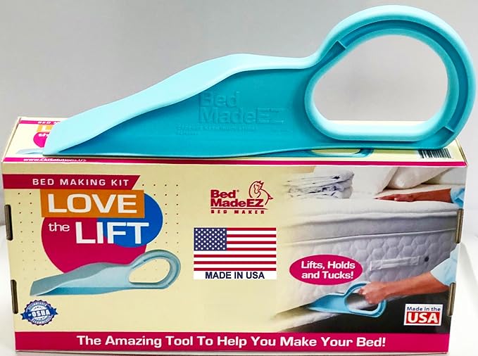 Mattress Lifter & Bed Maker Tool for Changing Bed| Patented & Made in USA | Lifts & Holds The Mattress, Tucks Sheets, Removes Sheets, Bed Skirts and More