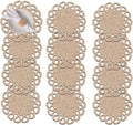 13.8" Set of 12 Round Seagrass Placemats | Boho Woven Rattan Table Mats | Farmhouse Wicker Spring Plate Chargers Like Water Hyacinth, Seagrass for Wedding, Party, Christmas, Events