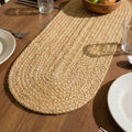 Encasa XO Handwoven Jute Table Runner, Center Table 12"x36" Jute Natural Bleach by EncasaXO