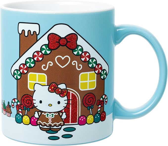 Silver Buffalo Sanrio Hello Kitty Gingerbread House, Ceramic Mug, 20oz | Holiday by SilverBuffalo