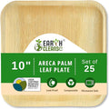 Palm Plates 10 Inch – Compostable Square Dinnerware (25 Count) | Like Bamboo Disposable Plates | Biodegradable, Eco-Friendly, Oven & Microwave Safe | USDA 100% Biobased