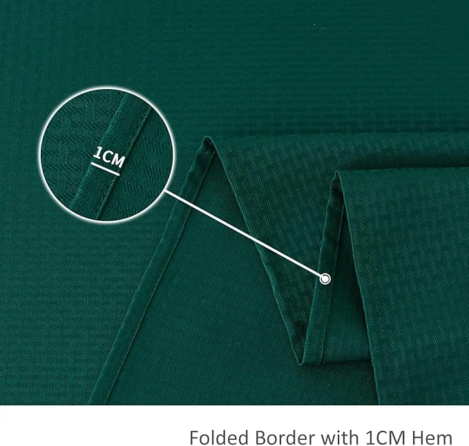 maxmill Square Tablecloth Waterproof Spillproof Wrinkle Resistant Soft Weaved Texture Design Christmas Table Cloth for Dinner, Dining Room Party, Indoor Outdoor Use, 60 x 60 Inch, Hunter Green
