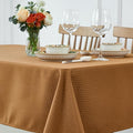 maxmill Fall Tablecloth Stain Resistant Waterproof Wrinkle Resistant Spillproof Soft Weaved Pattern Table Cloth for Dining Room Harvest Thanksgiving Parties, Rectangle 70 x 108 Inch, Amber