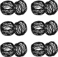 ITOS365 Handmade Round Mesh Black Napkin Rings Holder by ITOS365