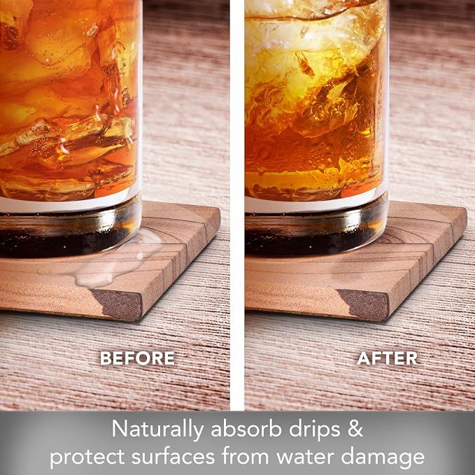 Thirstystone Desert Sand Natural Sandstone Coaster 4 Pack | 4" Square, - Image 4