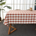 Gingham Table Cloth for Rectangle Tables Orange Checkered Plaid Tablecloth Heavy Duty Cotton Blend Washable & Wrinkle Table Cover for Outdoor Kitchen Dining Picnic Camping (52x86 Inch)