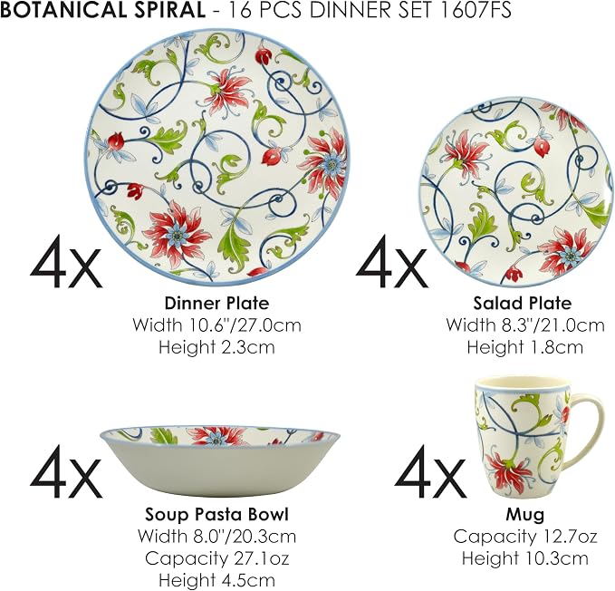16-Piece Porcelain Dinnerware Set - Image 2