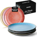 MIAMIO – Set of 6, Dinner Plates, Ceramic Plates, Kitchen plates, Plate Sets – Microwave Safe Plates, Oven and Dishwasher Safe – Las Palmitas Collection