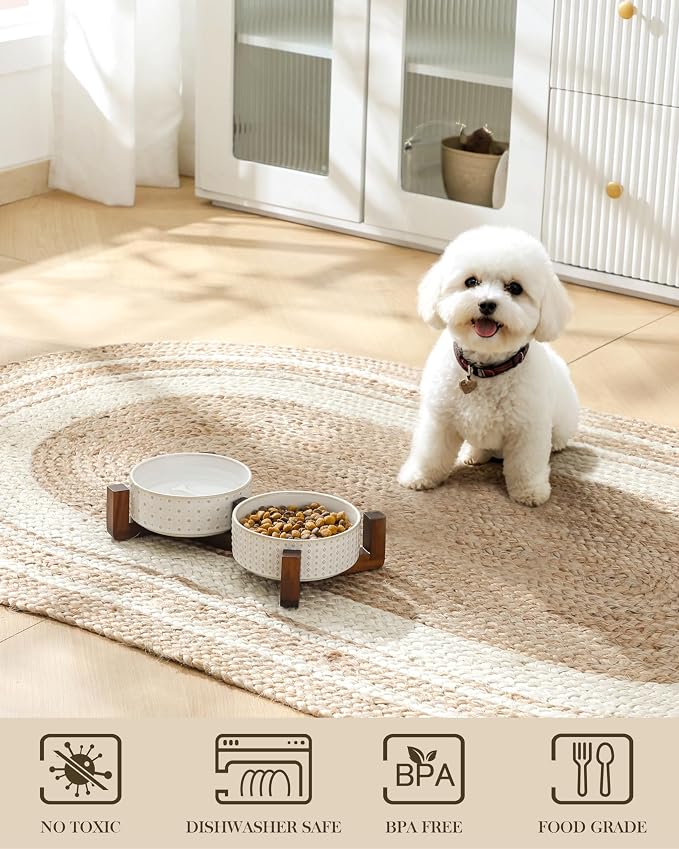MALACASA Dog Bowl Set, Ceramic Bowls - Image 4