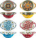 Henten Home Ceramic Salad Bowls Set, 19 oz Porcelain Soup Bowl Set of 4 by HentenHome