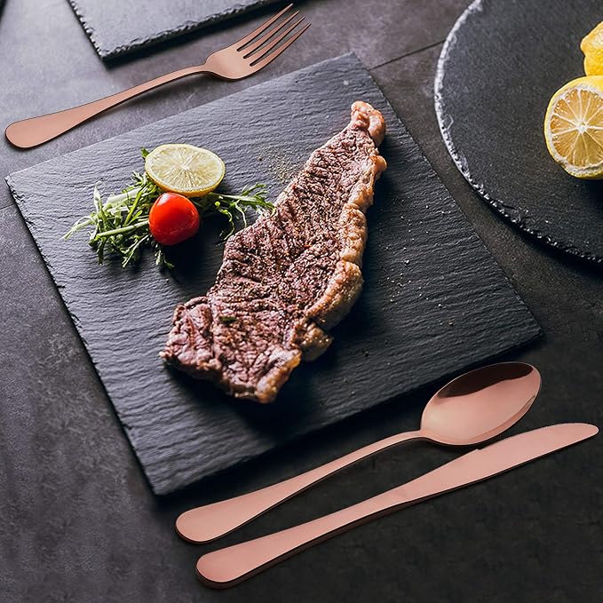 LIANYU 10-Piece Copper Silverware Set - Image 5
