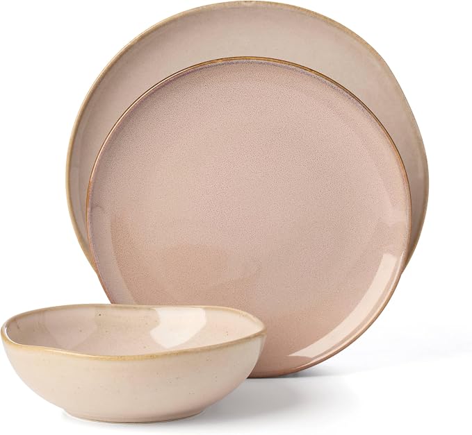 Oneida Organic Shades Clay Stoneware 12-Piece Dinnerware Set - Image 2