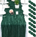 8 Pack Emerald Green Cheesecloth Table Runner 17x108 inch | Boho Gauze Cheese by Unknown