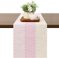 Table Runner 71 Inches Long, Vinyl Woven Farmhouse Table Runners | Washable by Chitomars