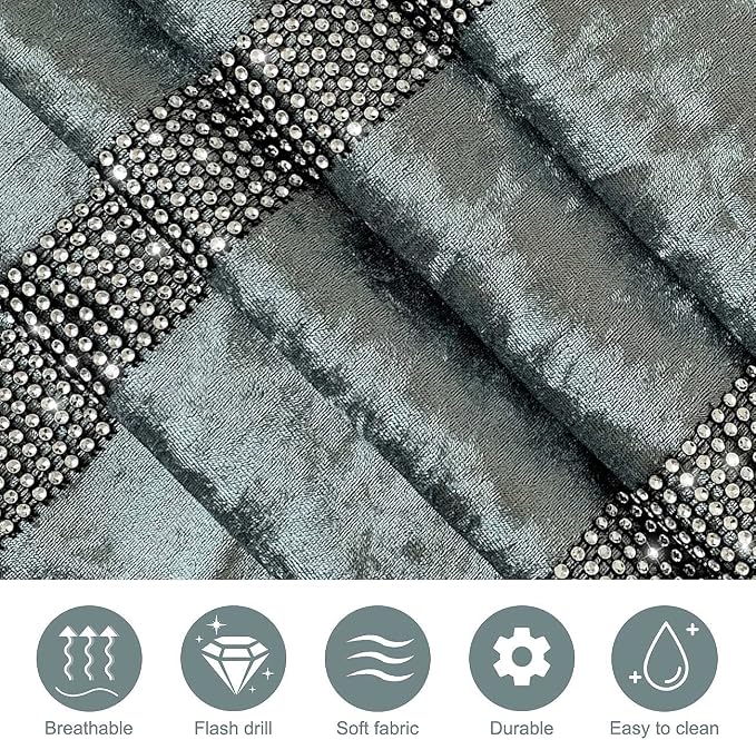 Elegant Gray Table Runner, Ombre Velvet, Double-Layer, Modern Style - Image 5