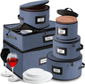 Hearth & Harbor Fine China Storage Containers, 6 Piece Dish Storage Containers by HearthHarbor