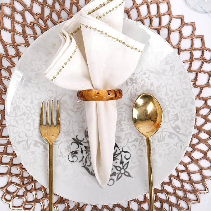 ALPHA Living HOME Napkin Rings Set of 12 - Image 2