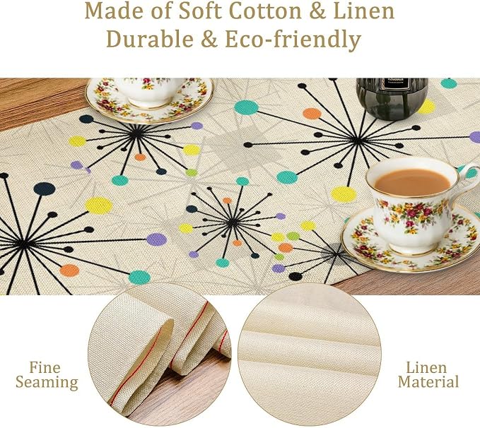 Mid Century Geometric Table Runner, Table Runners - Image 5