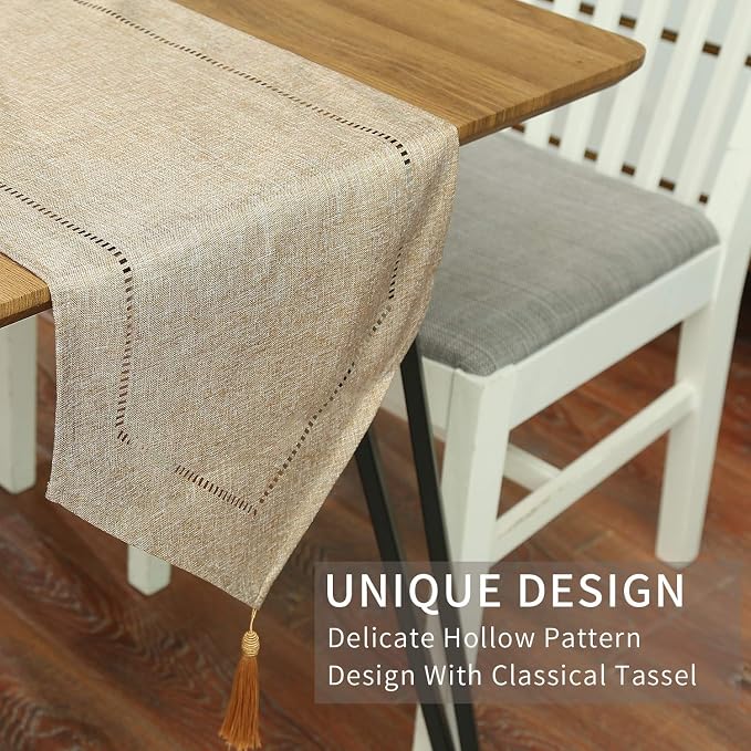 Tosewever Decorative Linen Table Runner - Image 4