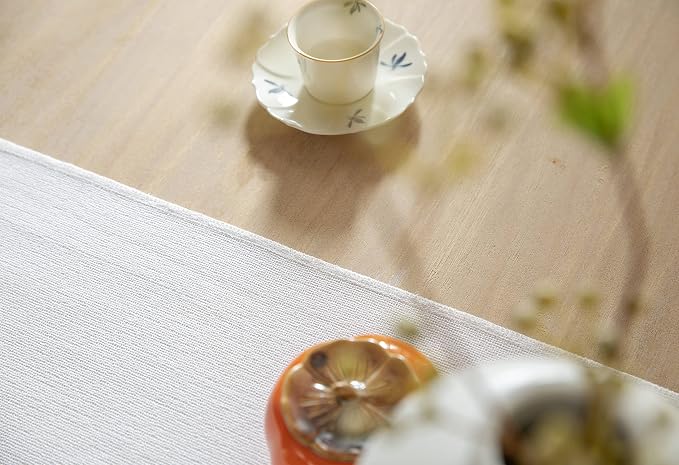 White Table Runners 90 Inches Long, Burlap Linen Style Rustic Farmhouse Table - Image 5
