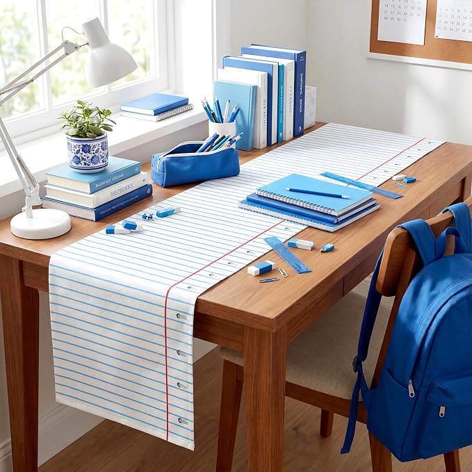 4 Pcs Notebook Table Runner 71 x 13 Inch Preschool Back to School Classroom - Image 4