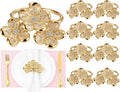 Flower Napkin Rings Set of 8, European Palace-Style Glaze, High-Temperature by Unknown