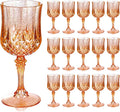 Ciaell 24 Pack Amber Plastic Wine Glasses by Ciaell