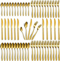 Hunnycook 60-Piece Gold Silverware Set by Dedicatedtoenhancingyourdiningexperience