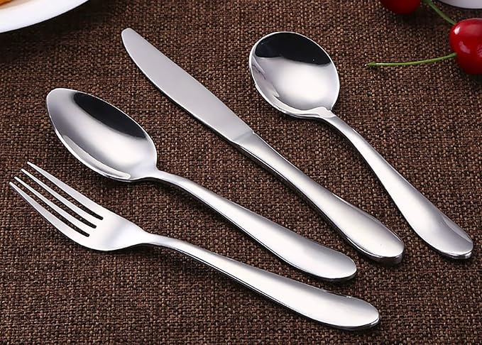 VANRA 4-Piece Children Forks Set Stainless Steel Kids Dinner Forks Child Silver - Image 2