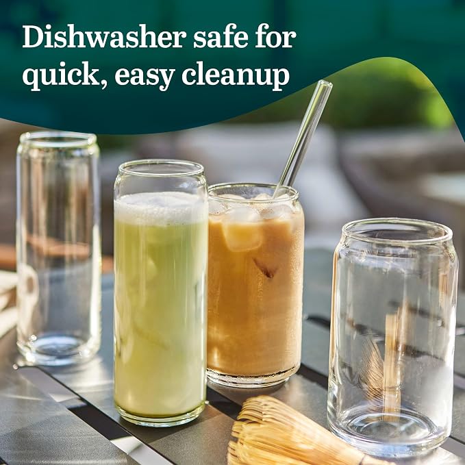 Libbey Classic Slim Beer Can Glasses, 12.5 oz Tall Drinking Glasses Set of 6 - Image 5