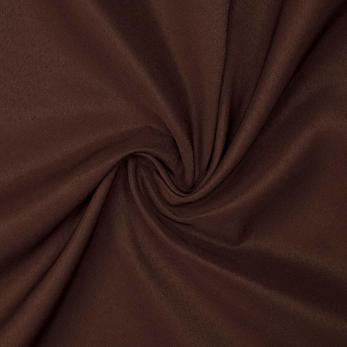 Gee Di Moda Round Tablecloth - 120 Inch Chocolate Round Table Cloth for 60 to 96 Inch Round Tables - Heavy Duty Washable Fabric - for Buffet Table, Holiday Party, Dinner, Wedding & Baby Shower