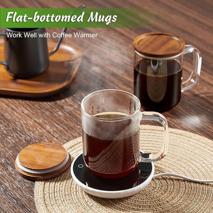 DRASTAR Glass Coffee Cups, 12 oz Clear Coffee Mugs - Image 3