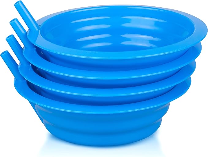 Cibi Cereal Bowls with Straws for Kids BPA-Free Plastic | Toddler Sip-A-Bowls by Cibi