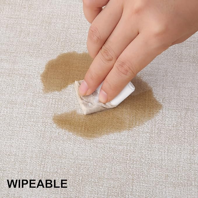 homing Faux Leather Heat Resistant Placemats 8 Packs, Waterproof Wipeable Dining PU Place Mats for Indoor & Outdoor, Easy to Clean, Beige