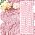 30 Pack Light Pink Cheesecloth Table Runner 17 x 108 inch Cheese Cloth Table by Yorcari