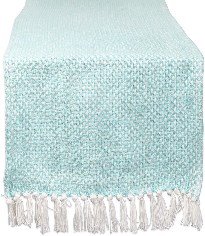 DII Woven Basics Collection 100% Cotton Knit Table Runner by DII