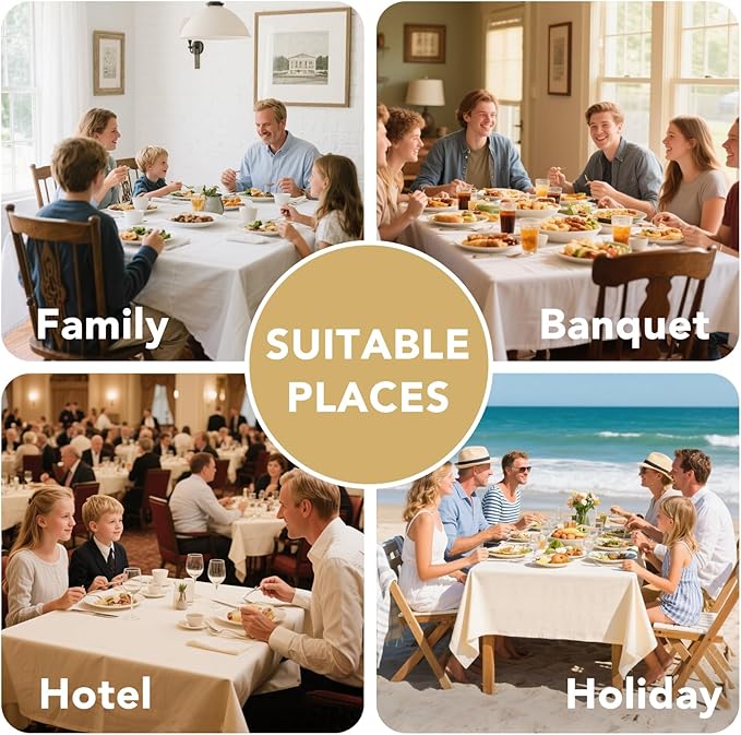 H.VERSAILTEX Linen Table Cloths Rectangle 60 x 120 Inch Premium Tablecloth Spill-Proof Waterproof Table Cover for Dining Buffet Feature Extra Soft and Thick Fabric Wrinkle Free, Sage