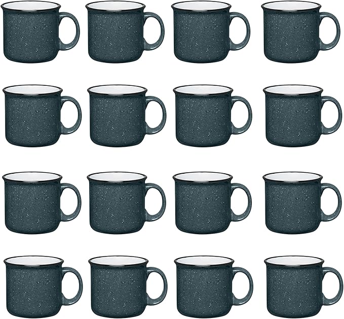 Set of 16 Ceramic Campfire Mugs – 15 Oz, Camping – Customizable by GiftsbyDesign