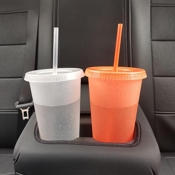 Suertestarry Tumbler with Straw and Lid, Water Bottle Iced Coffee Travel Mug Cup - Image 3