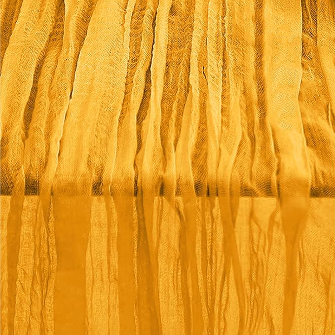 6 Pack Gold Cheesecloth Table Runner 35x120 Inch 10Ft Rustic Gauze Cheese Cloth - Image 6