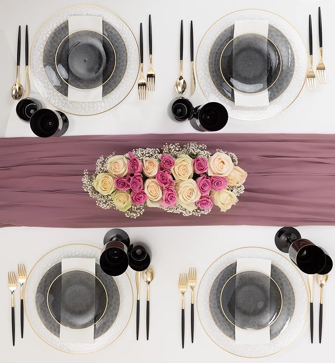 PLASTICPRO 32 Piece Combo Plates Set includes 16-7'' inch Plate & 16-10'' inch - Image 3