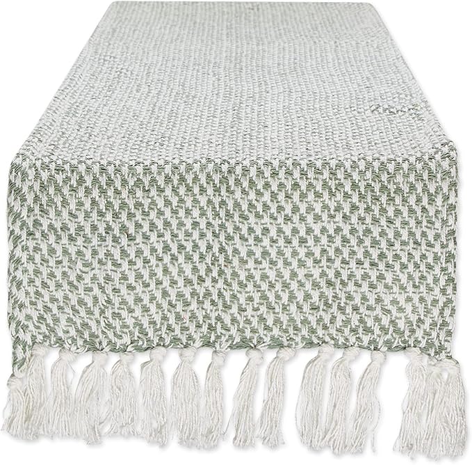 DII Woven Basics Collection 100% Cotton Knit Table Runner by DII