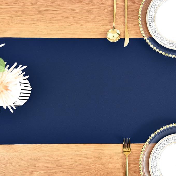 Farmhouse Navy Blue Table Runner Dining Table Runners 60 Inches Long Coffee - Image 8