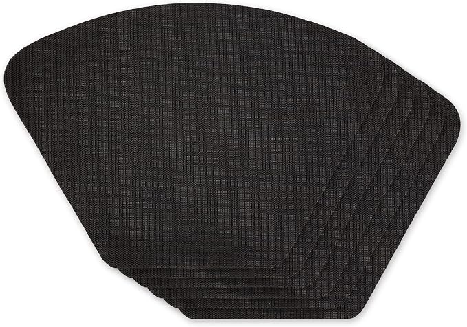 DII PVC Tabletop Collection Woven Indoor/Outdoor, Wedge Placemat Set, 6 Piece by DII