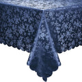 Smiry Rectangle Table Cloth, Waterproof Heavy Duty Vinyl Tablecloths, Wipeable Washable Table Cover for Kitchen and Dining Room (Navy Blue, 54" X 120")