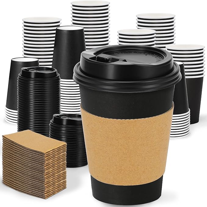 Clawsoff 100 Pack 12 oz Disposable Coffee Cups by BuyNow