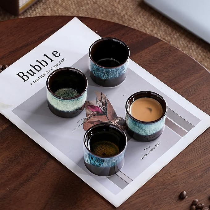 Japanese Tea Cups Set of 6, Ceramic Teacups, Chinese Tea Cups - Image 4