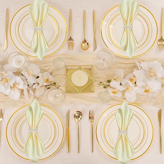 Meplait Napkin Rings Set of 6, Boho Napkins Holders Ring - Image 3
