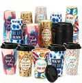 50 Pack 16 oz Disposable Coffee Cup by Ovveroche